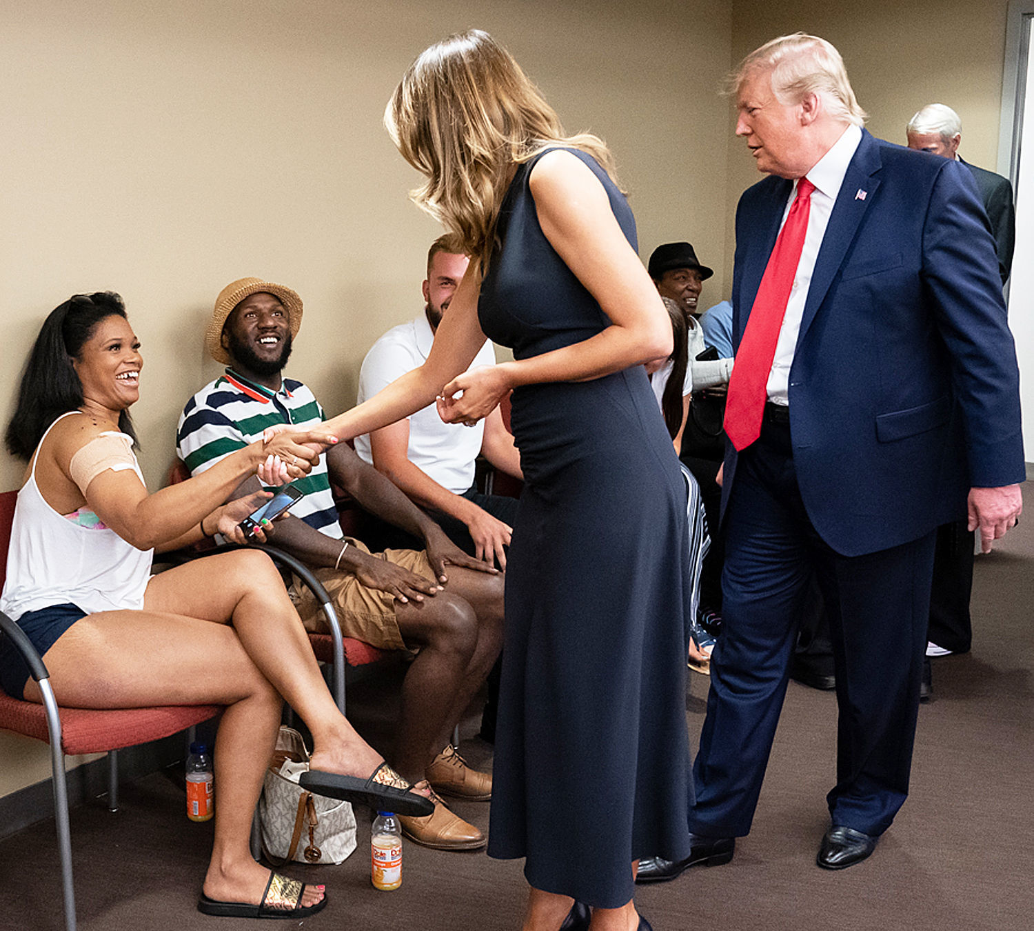 President and First Lady visit Dayton victims